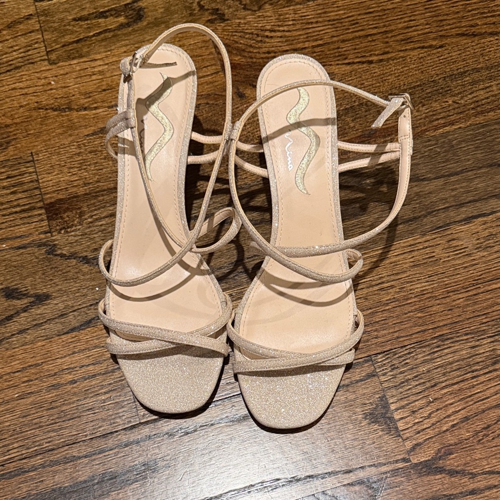 Mia gold sequin shoes